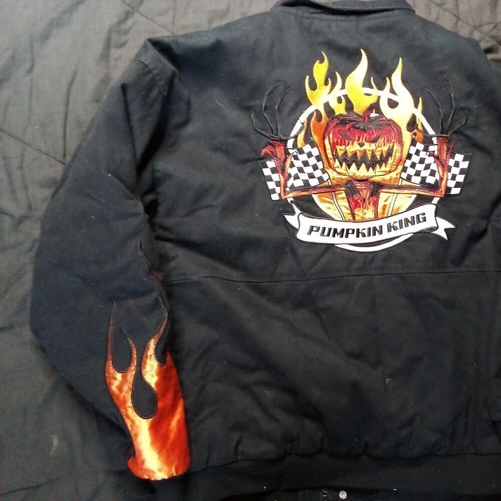 Disney Nightmare Before Christmas Jack Skellington Pumpkin King Bomber Jacket